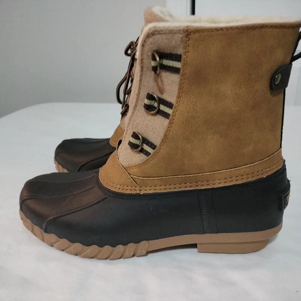 Sporto Nina Lace Up Duck Boots Woman's Size 8 - Picture 3 of 7